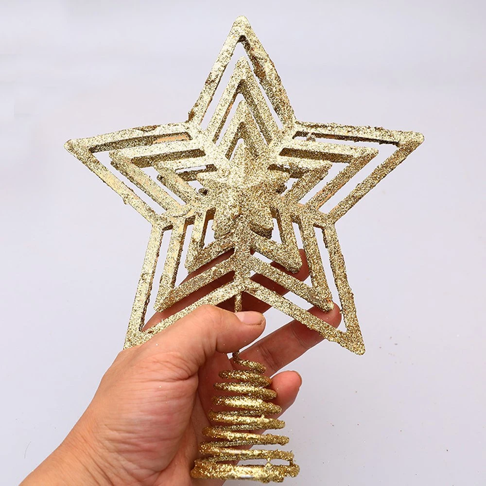 Wrought Iron Christmas Tree Decoration Pentagram Spring Christmas Tree Top Star