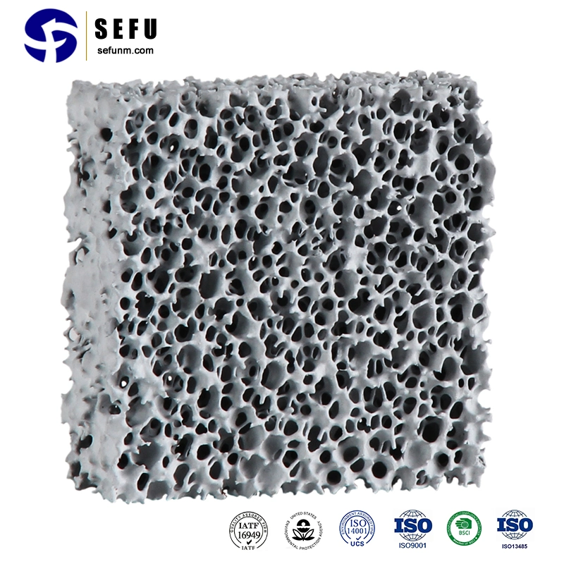 Sefu Ceramic Foam Filter China Porcelain Water Filter Manufacturers 20 30 40 50 60ppi Foundry Casting Honeycomb Ceramic Foam Filter Silicon Carbide Ceramic Foam