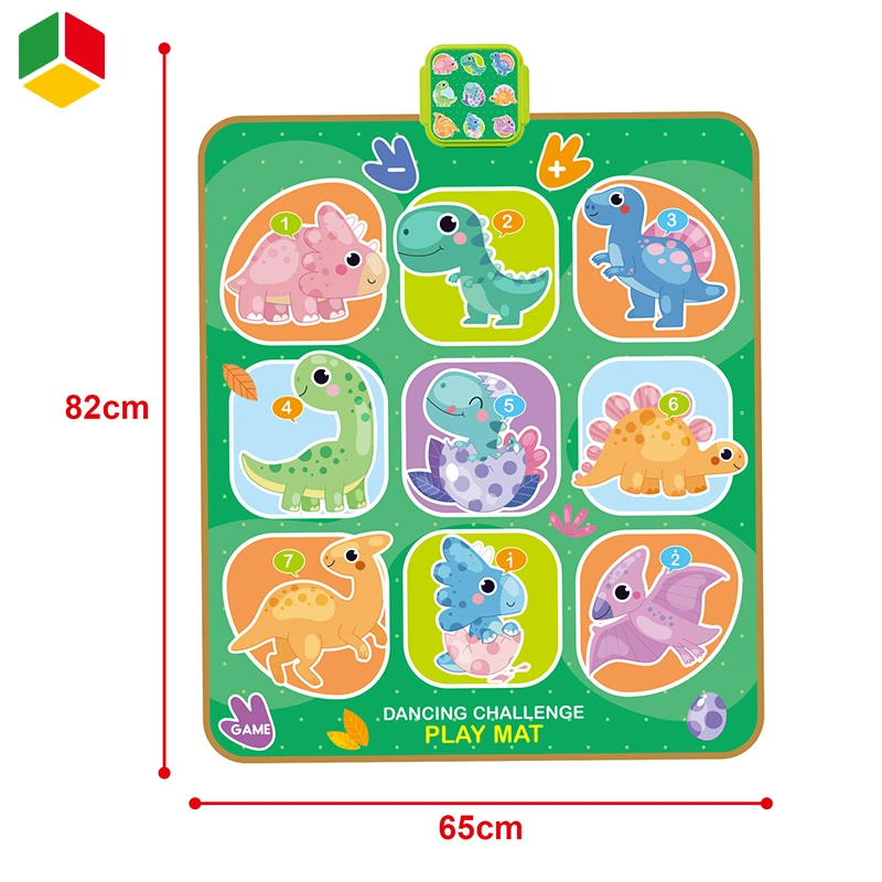 QS New Style Kids Play Mat Toys Baby Products Children Water Proof Folding Dinosaur Blanket Toy Electric Keyboard Musical Cartoon Dance Blanket Toys