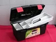 39.5*23.5*17.5cm Black Plastic Art Tool Box for Storage Hand Tools