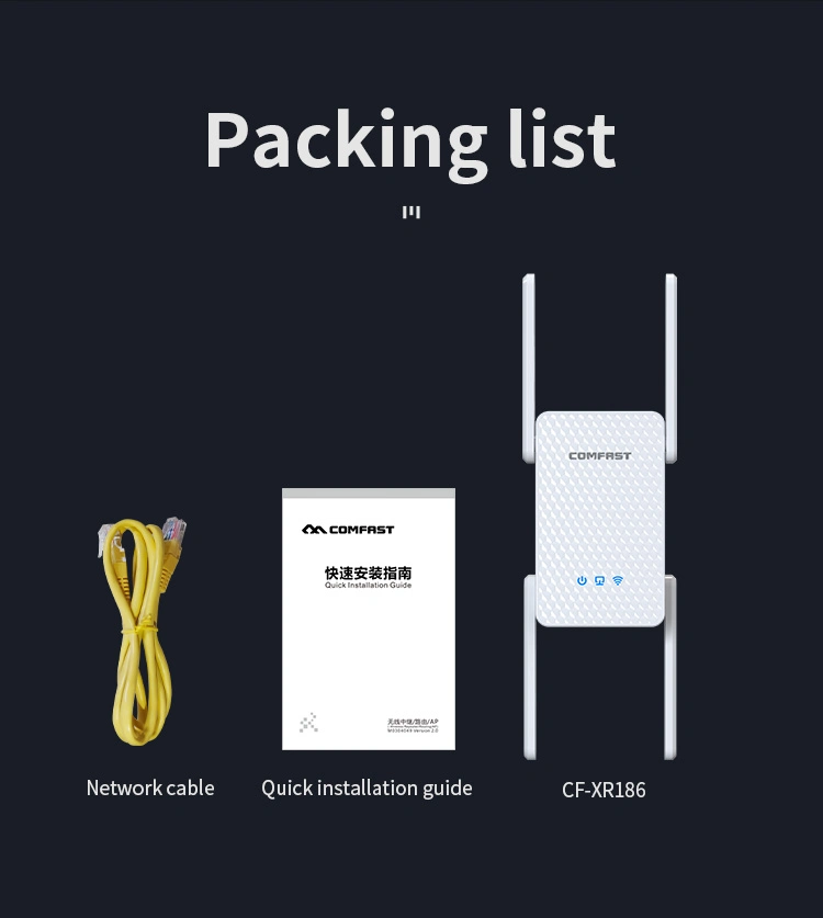 Comfast CF-Xr186 3000Mbps WiFi6 Wireless Signal Repeater with Gigabit Port