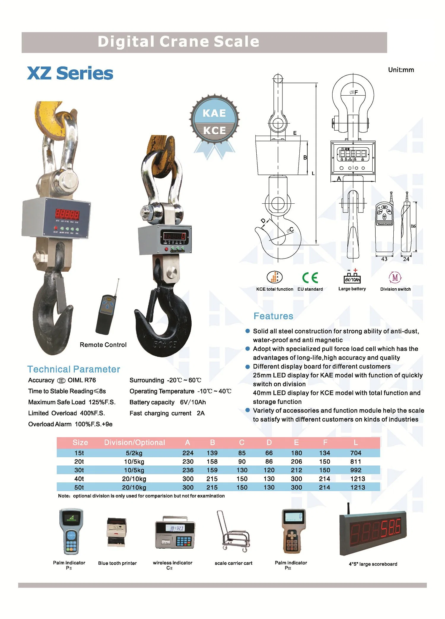 Digital Crane Scale Xz-Kae