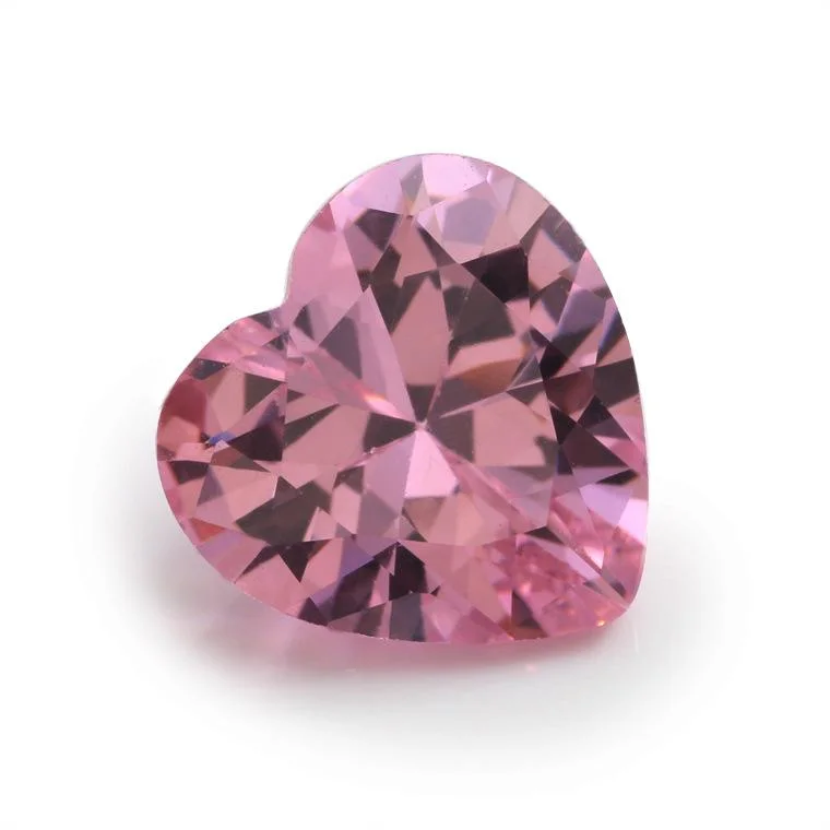 La moda corazón Rosa CZ perlas piedras preciosas Venta al por mayor comercio al por mayor con Made in China