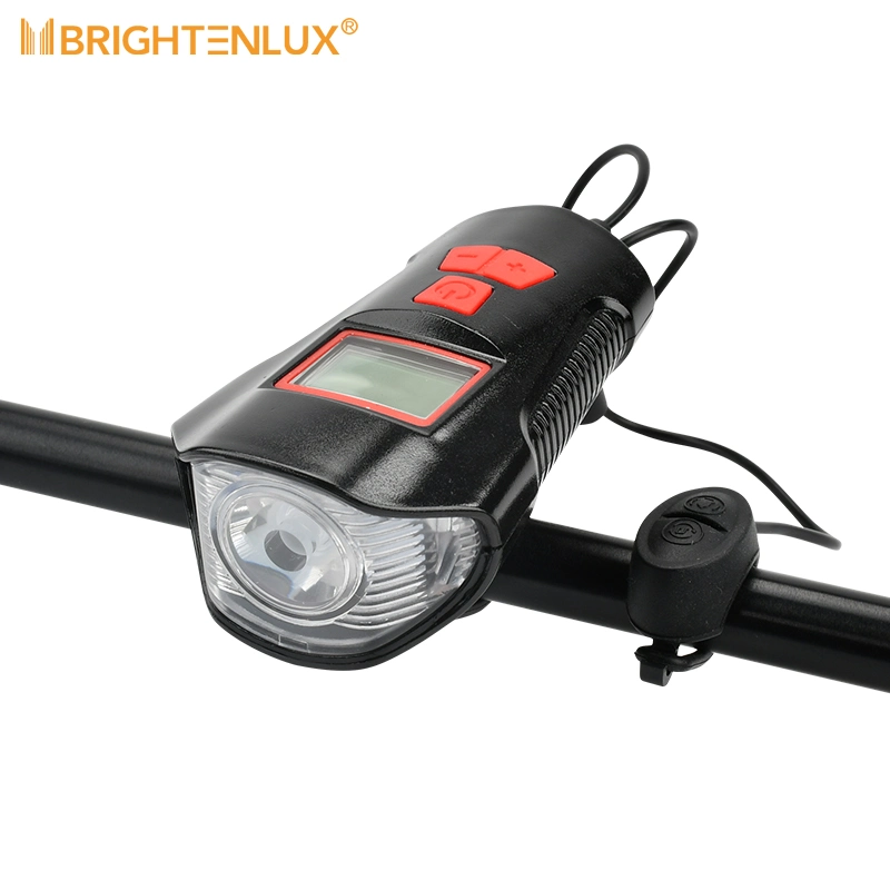 Велосипед Brightenlux лампа производитель Wholsale аккумулятор USB передней панели на велосипеде с Белл звуковой сигнал
