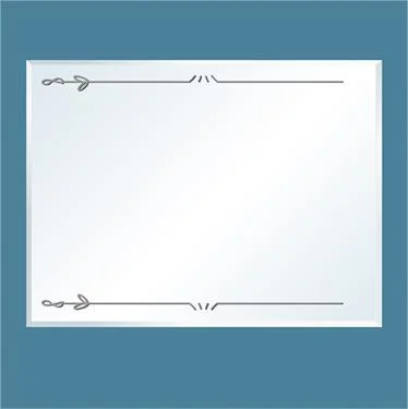 5/4mm Engraved Glass Decorative Silver or Aluminum Mirrors with Shelves