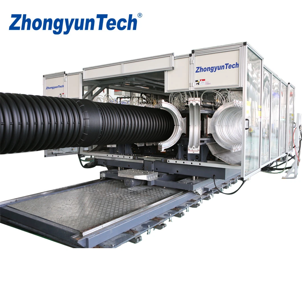 máquina para fabricar tuberías de HDPE de alta velocidad onduladas con sistema de refrigeración de agua a presión