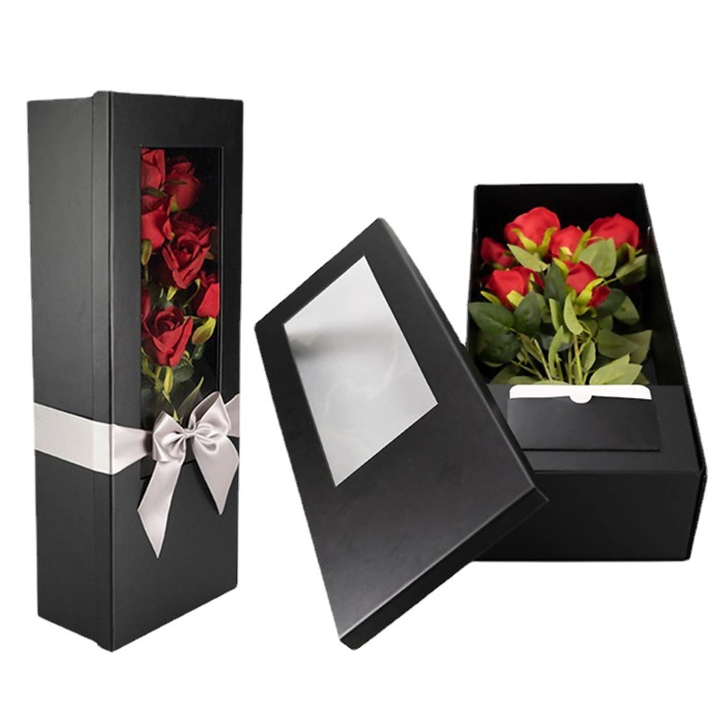 Factory Design Hot Selling Birthday Bouquet Packaging Box Exquisite Cardboard Gift Box Wholesale/Supplier Customized PVC Flower Box