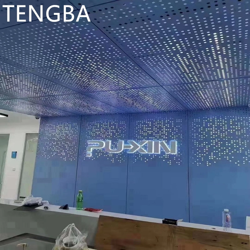 Metal Custom Decorative Perforated Carving Metal Aluminum Panels Ceiling Panels for Office Corridor.