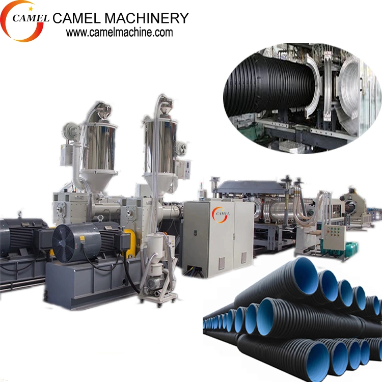 110-315 мм Пластиковая двойная стены гофрированная труба ， HDPE PP Pipe Make Machinery