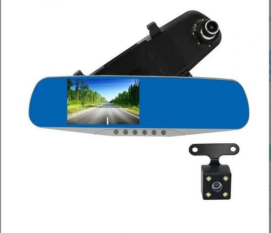 Voiture caméra enregistreur DVR Rétroviseur auto DVR Vidéo double lentille Dash Cam Registrator caméscope caméra 1080p deux