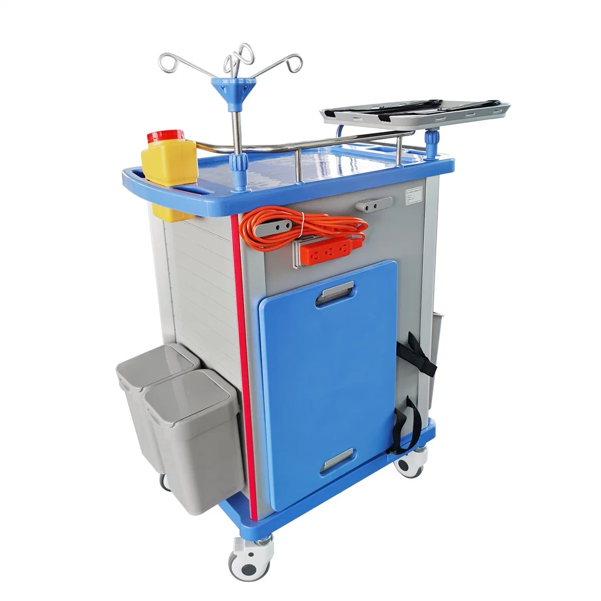 Hot Sale Hospital Multi-Purpose ABS Medical Emergency Ambulance Patient Nursing Trolley/Cart