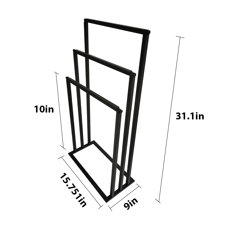 Jh-Mech cuarto de baño de metal de hierro forjado del organizador de almacenamiento permanente de bastidores de toallas de baño