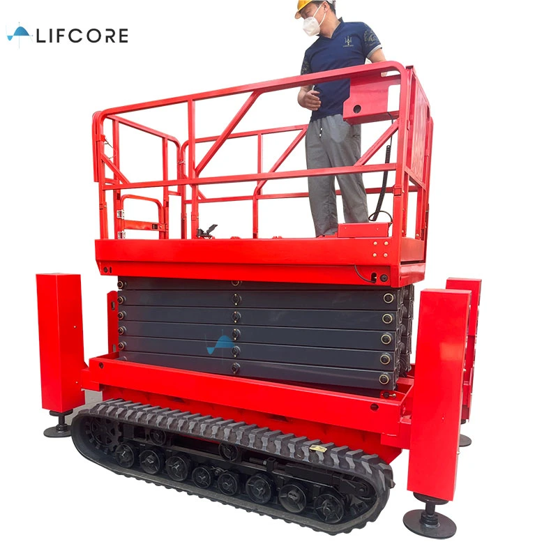 Hydraulic Self-Propelled Crawler Tracked Scissor Lift for Rent Sale