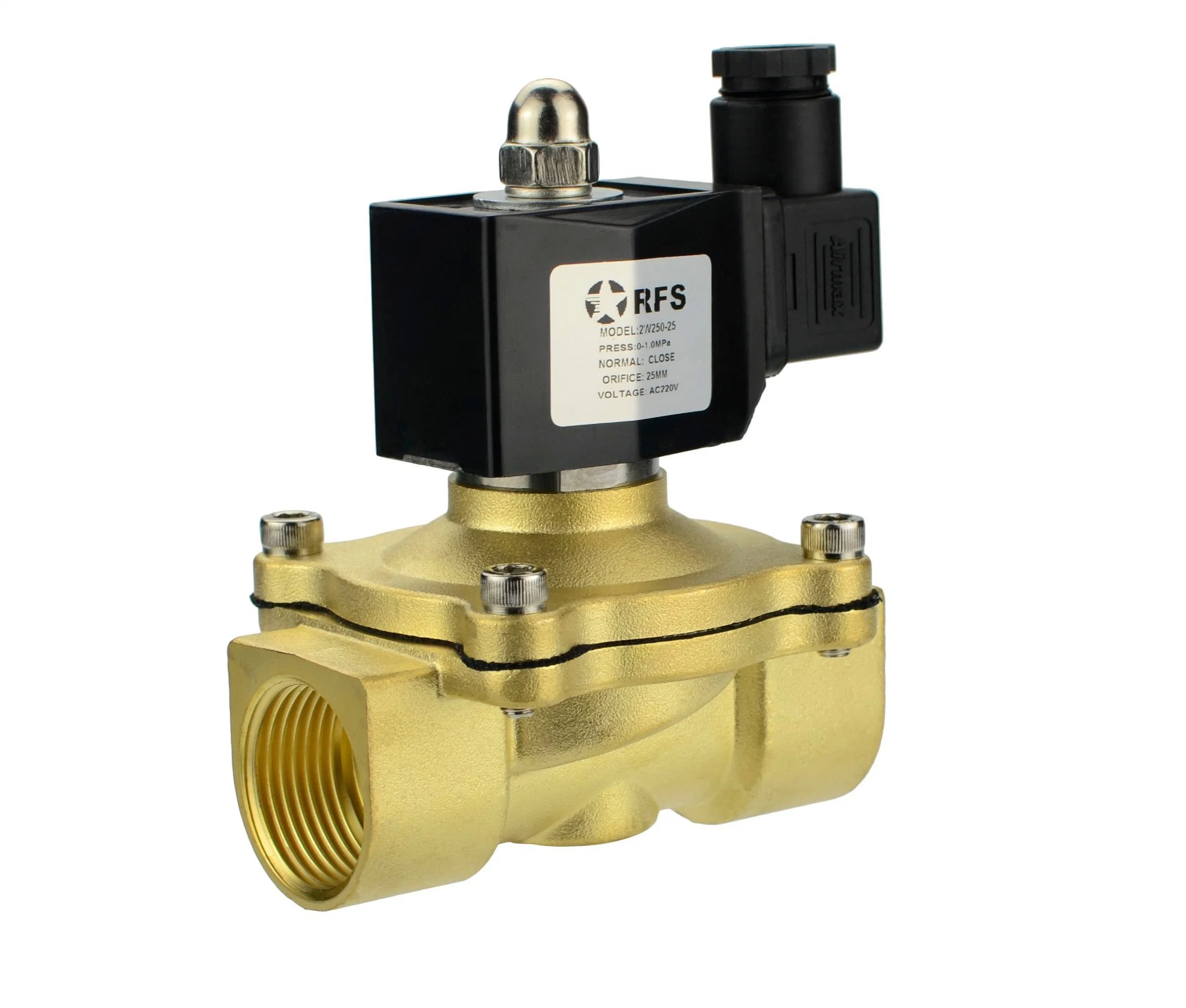 2W Series Direct Acting 2/2 Normally Closed Waterproof Solenoid Air Liquid Oil Control Valve