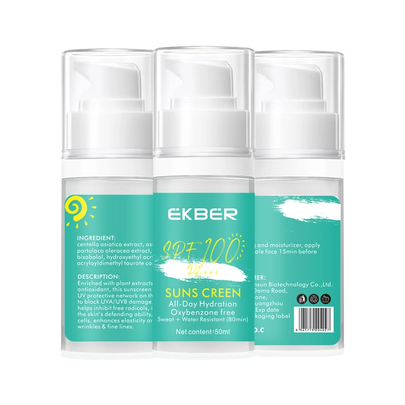 Amazing Quality Ekber Whitening Sunblock Non-Chemical Moisturizing Anti-Aging Sunscreen Cream SPF100+++