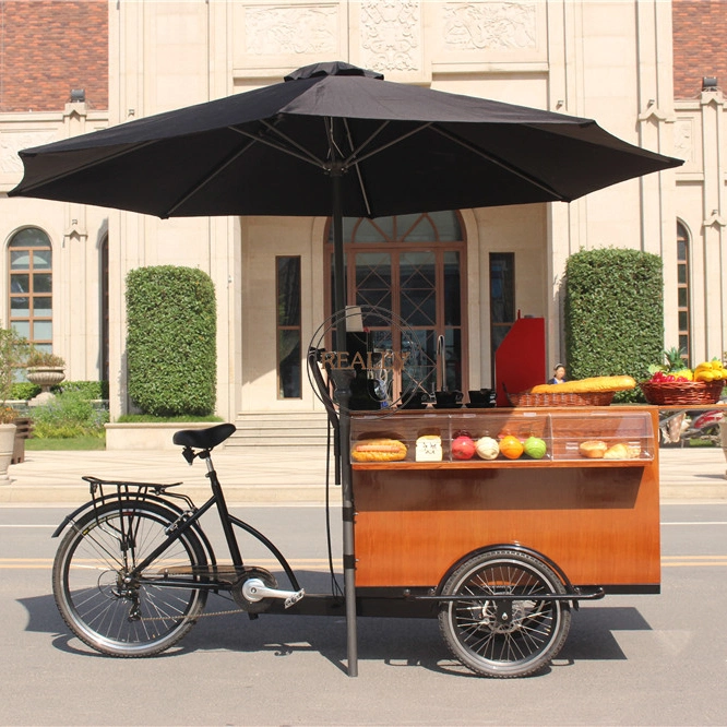 2023 Mobile Coffee Food Tricycles Mobile Food Cart Outdoor Electric Coffee Cart Bike