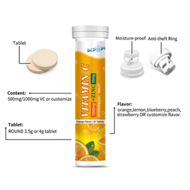 The Factory Top Sales Vitamin C Zinc Effervescent Tablet