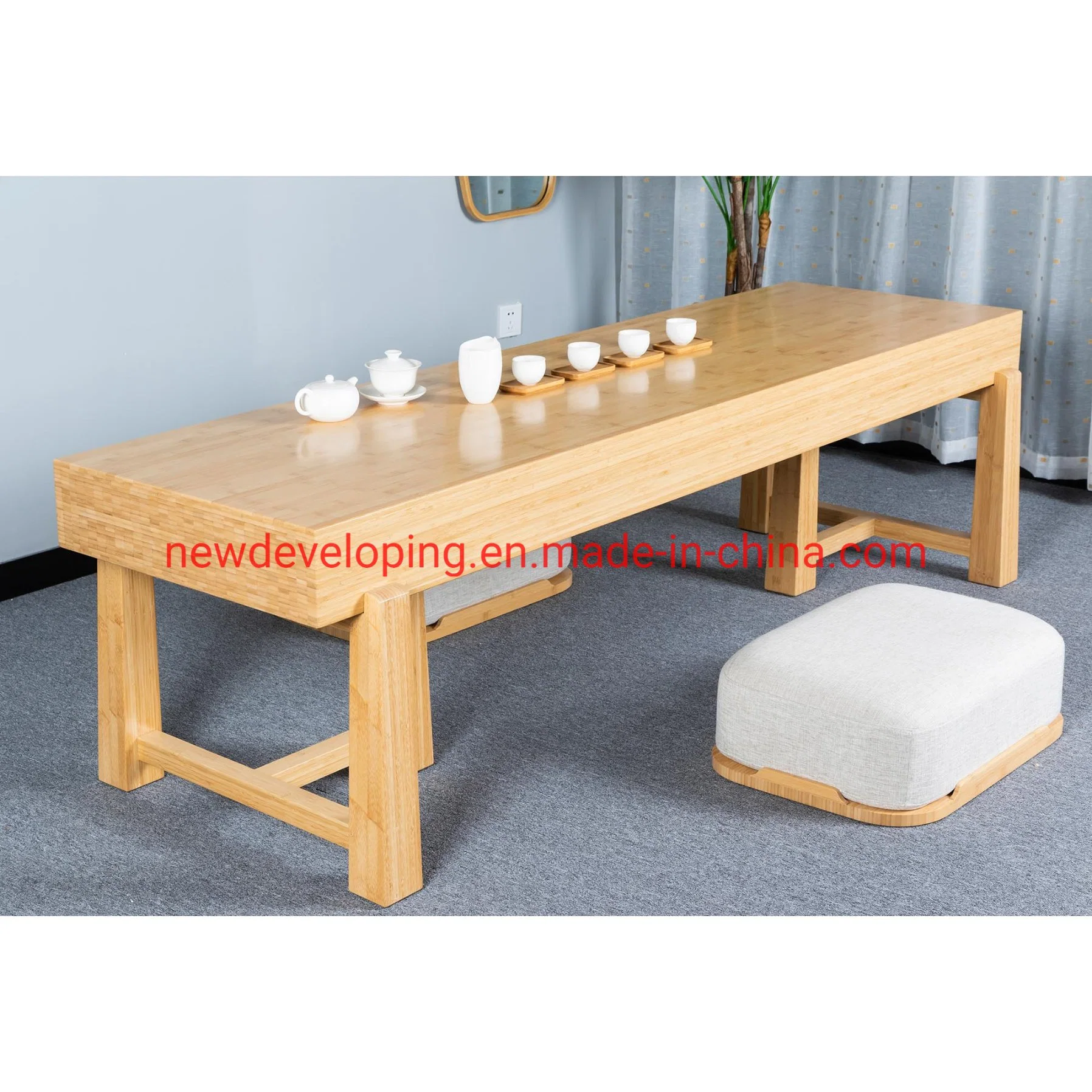 Customized Multi Layer Bamboo Counter Top Tea Table 2 Sit Living Furniture