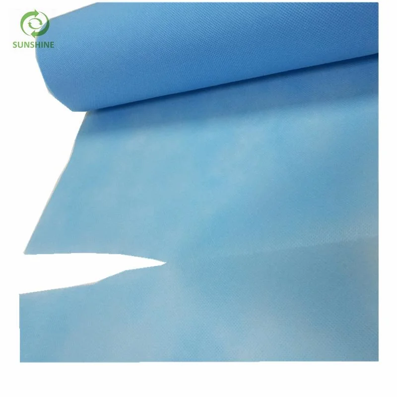 Blue Color Disposable Medical Bedsheet Perforated Bedsheet Fabric