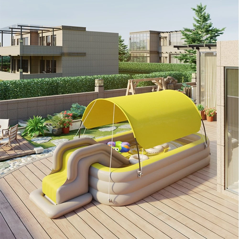 Toboggan de piscine d'eau compact à mur d'escalade pour enfants Ci24804