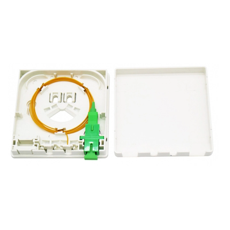 2 Port or 4 Port Wall Mounted Faceplate Panel Fiber Optic FTTH Mini Distribution Box Sc Adapter Terminal Box