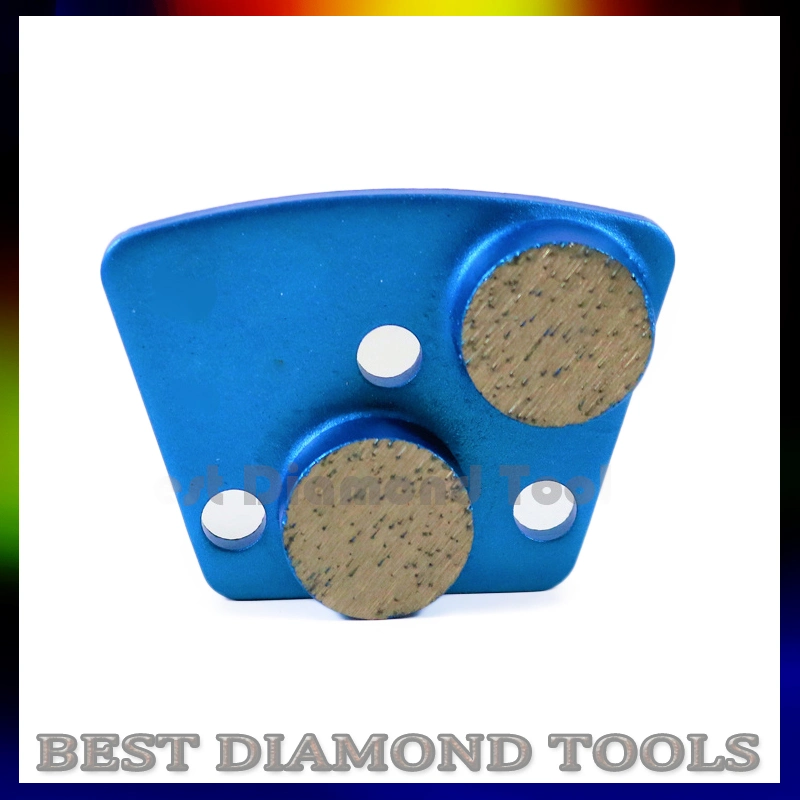 Trapezoid Double Square Diamond Concrete Grinding Tools Shoes/Metal Bond Floor Grinding Tools