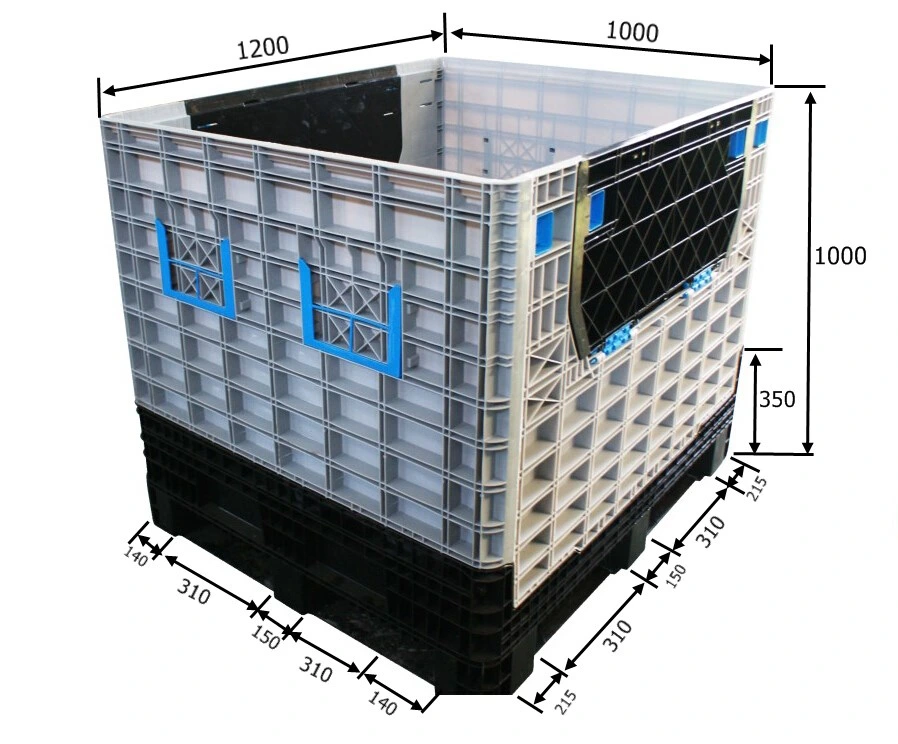 Heavy Duty de grands bacs de stockage des conteneurs de transport en plastique