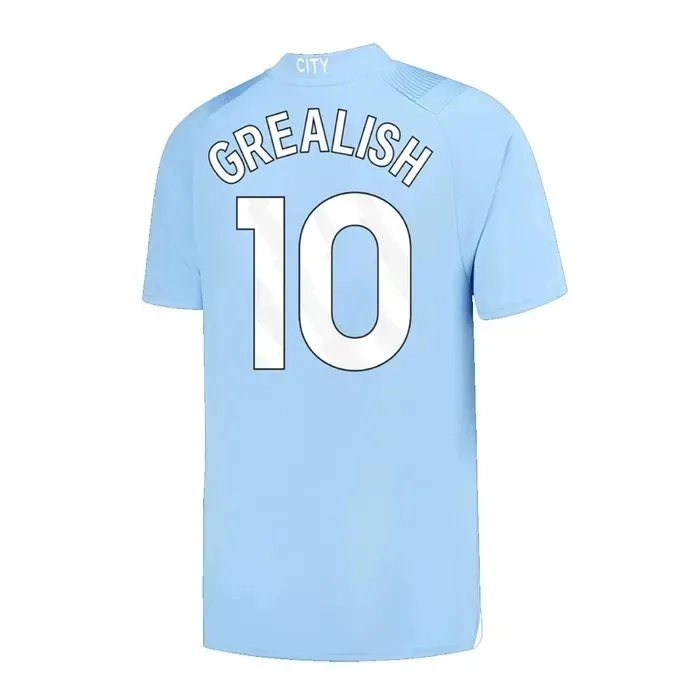 Wholesale/Supplier 23 24 Haaland Soccer Jerseys Grealish Sterling Mans Cities Mahrez fans Player version de Bruyne Foden football shirt pour enfant Ensembles de kits uniformes