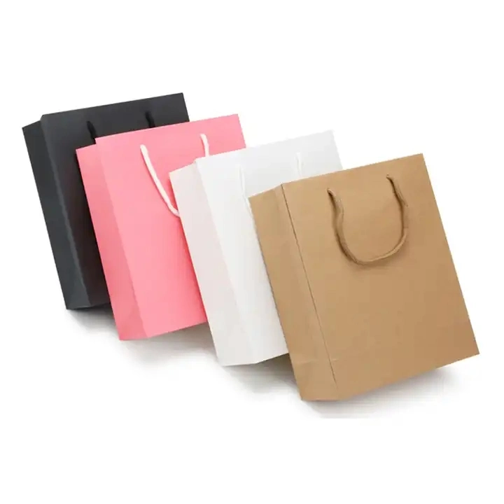 Luxury Boutique Gift Garment Packaging Paper Bags with Rope Handle