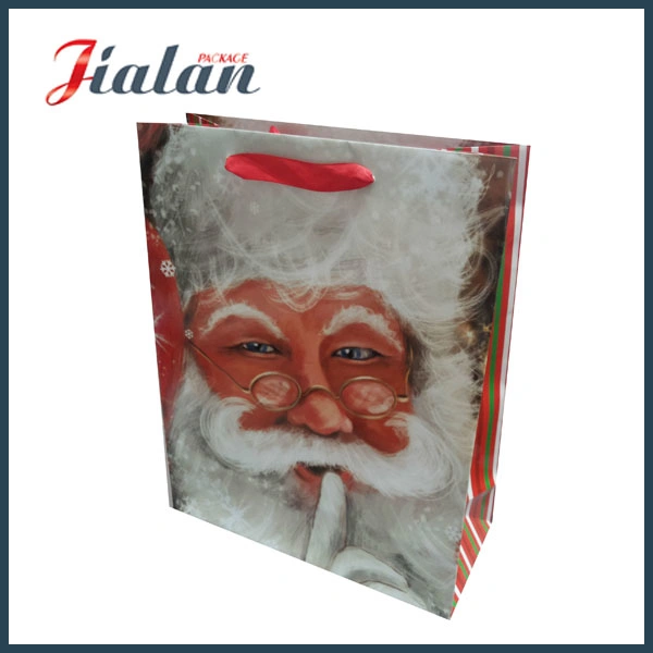 Matte Laminated Custom Logo Design Cheap Paper Promotion Christmas Bag