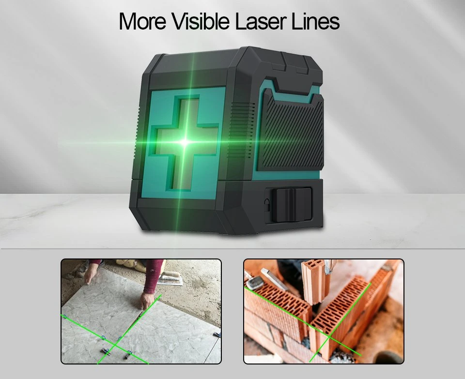 Inkersi Laser Level 2 Lines Horizontal & Vertical Cross Line Laser Red Green Beam Portable Mini Level Meter Instrument W/ Bracket