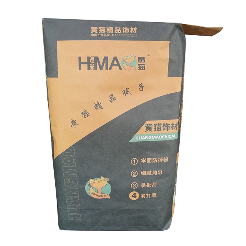 Empty Custom 25kg 50kg Kraft Paper Cement Bag with PE Liner Customized Paper Bag Mortar High Resistant
