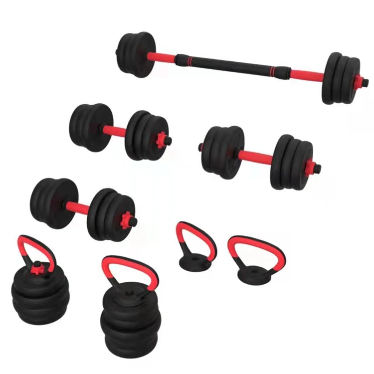 6-in-1 Multi-Functional Fitness Equipment Dumbbell Barbell Kettle Bell for Body Building