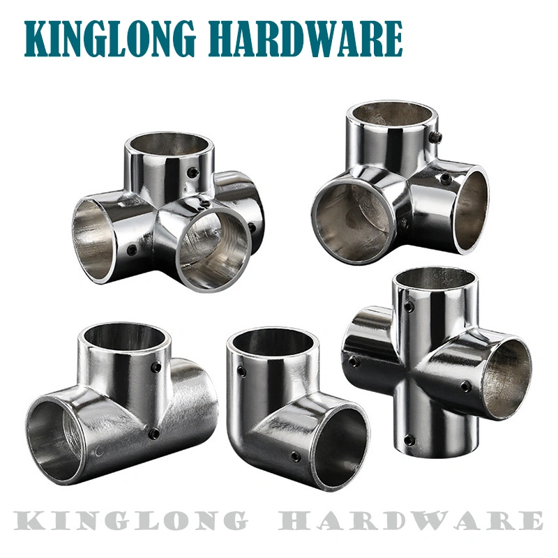 Stainless Steel Handrail Fitting Staircase Round Tube Elbow Pipe Connector