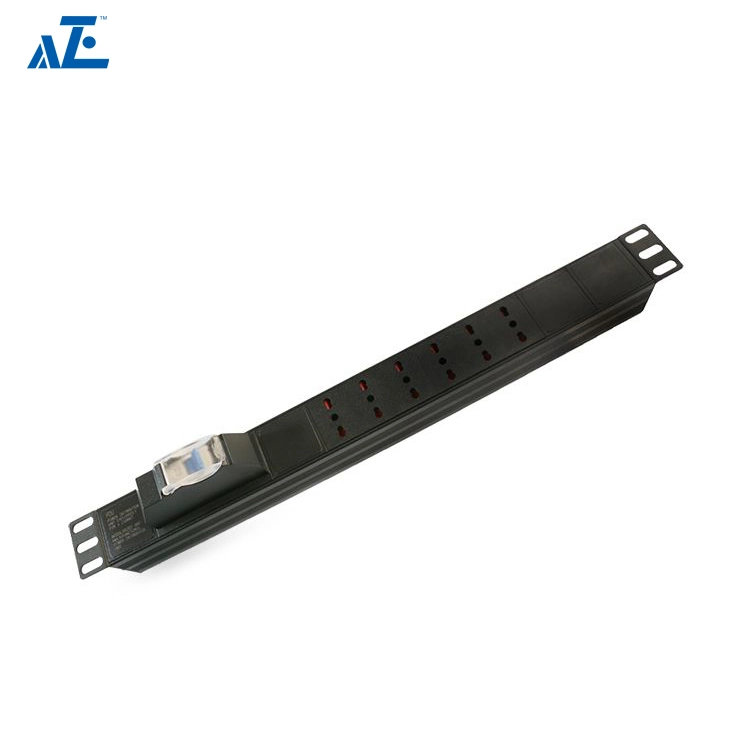 1u Rack Mount 6 Ways Italy PDU with 1p Circuit Breaker