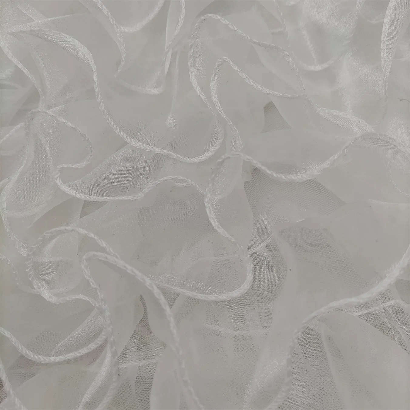 3D Wavy Lace Embroider Fabric for Garment