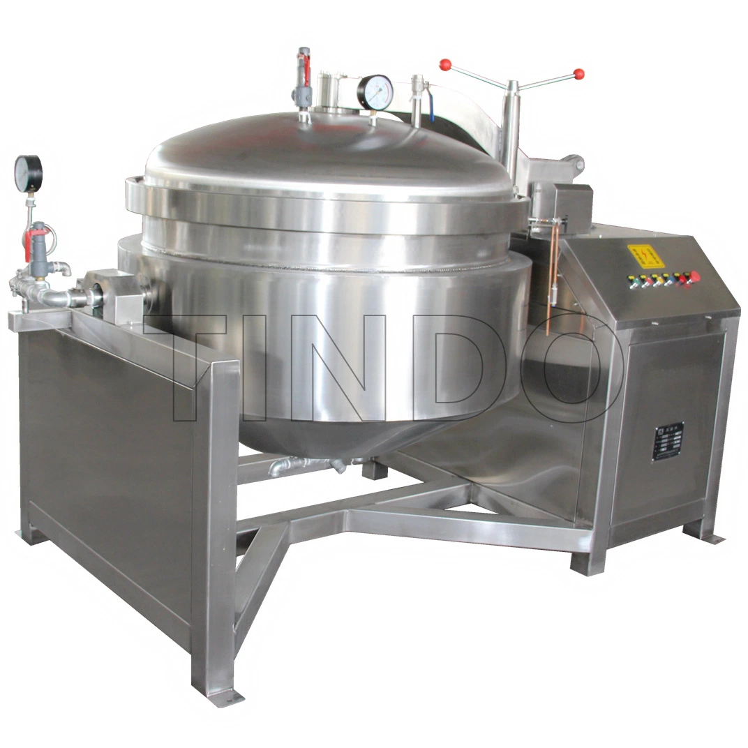 800 Liter Pressure Cooking Pot Machine PLC Control Cooker for Sauce Jam