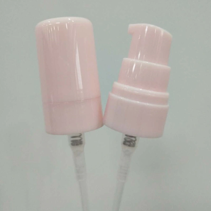 PP Water Dispenser Pump with Cap, 20/410 0.18ml/T Smooth Pink Plastic Cream Lotion Pump