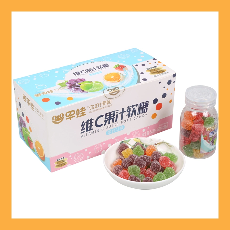 Assorted Fruit Flavor Vc Supplement Fruit Juice Confectionary Gummy Candy