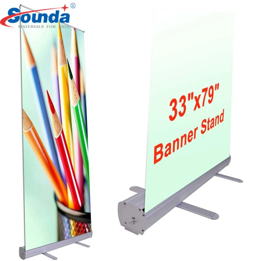 Silver Double Side Aluminum Roll up Stand