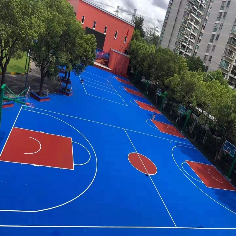 High quality/High cost performance  Synthetic Silicon PU Elastic Layer Tennis Basketball Courts Sports Surface Flooring