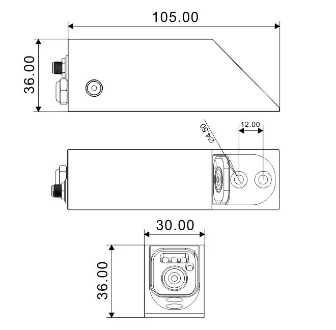 Sistema de cámaras de seguridad inalámbrica para carretillas elevadoras 7" Pantalla cuadrangular