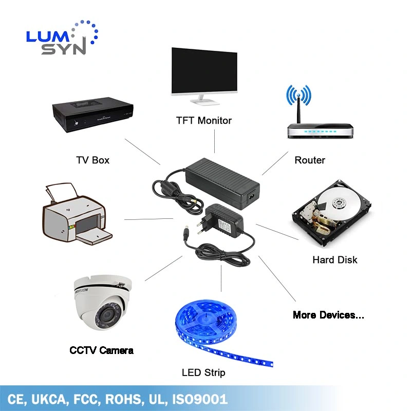 Ukca Certified 9V 2.5A Switching Power Supply 9 Volt 2.5 AMP AC Adapter with UK Plug