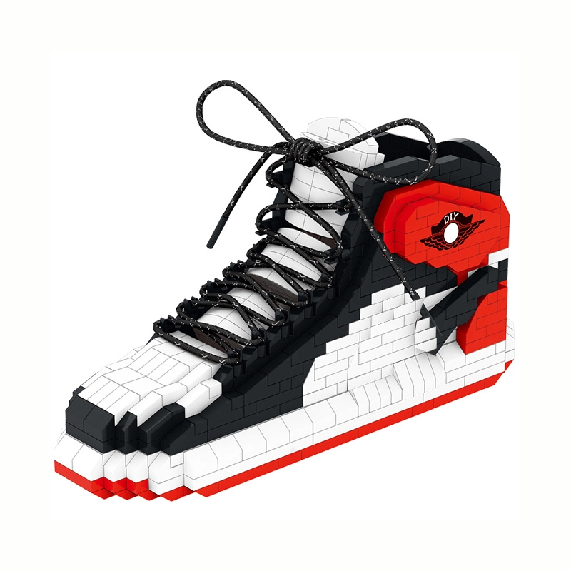 Aj Chaussures de basket-ball pen contenant des blocs de construction de petites particules adulte des enfants Puzzle jouets assemblé