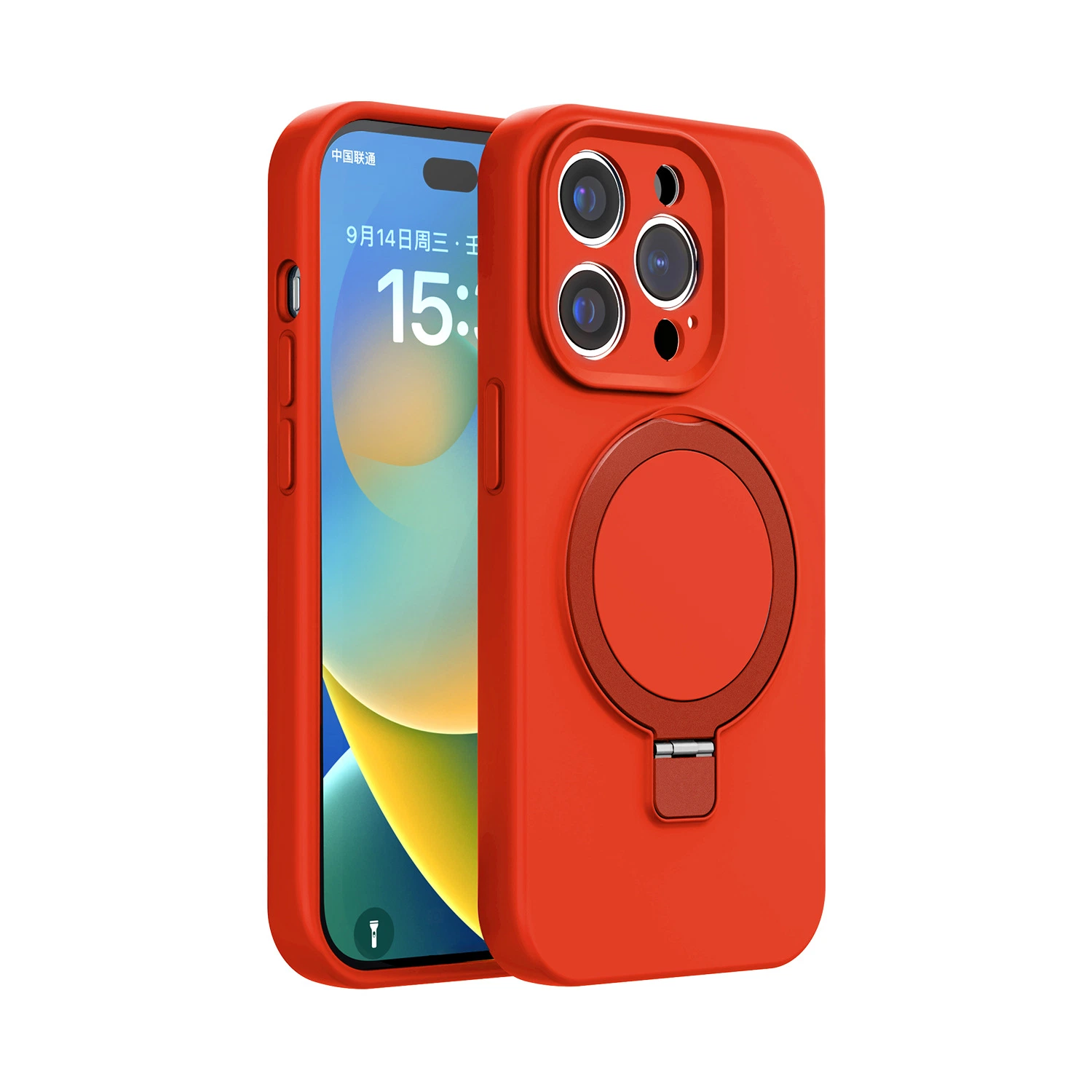 for iPhone 11 Liquid Silicone Magnetic Stand Case