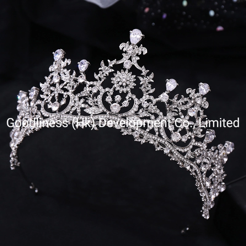 Новые устраивающих Tiaras Коронки алмазные Crystal свадебной моды аксессуары для волос