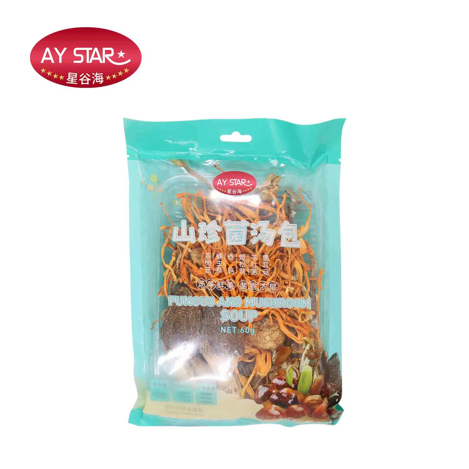 Chinese Mixed Different Dried Fungus Mushroom Combinations Soup Bag