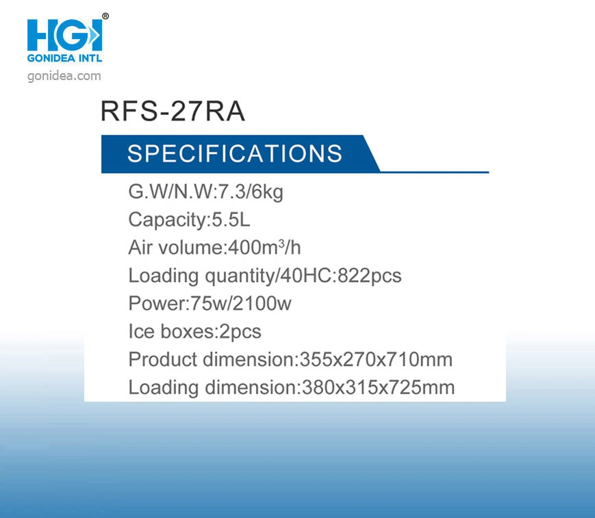 Wasser AC Evaporative tragbare elektrische Luftkühler Ventilator mit Heizung RFS-27ra