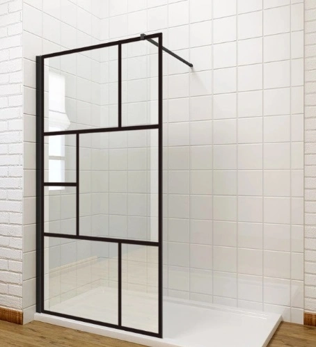 China Bathroom Frosted Tempered Shower Glass Door