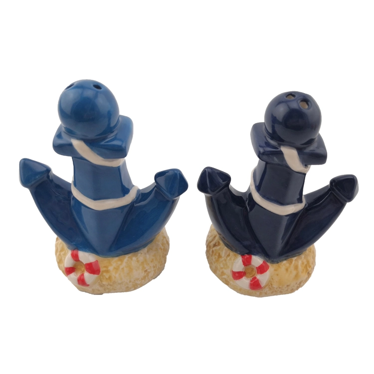 Ceramic Tableware Custom Sealife Shape Ceramic Salt and Pepper Shakers Set